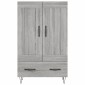 vidaXL Ντουλάπα Γκρι Sonoma 69,5 x 31 x 115 εκ. από Επεξεργασμένο Ξύλο