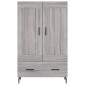 vidaXL Ντουλάπα Γκρι Sonoma 69,5 x 31 x 115 εκ. από Επεξεργασμένο Ξύλο
