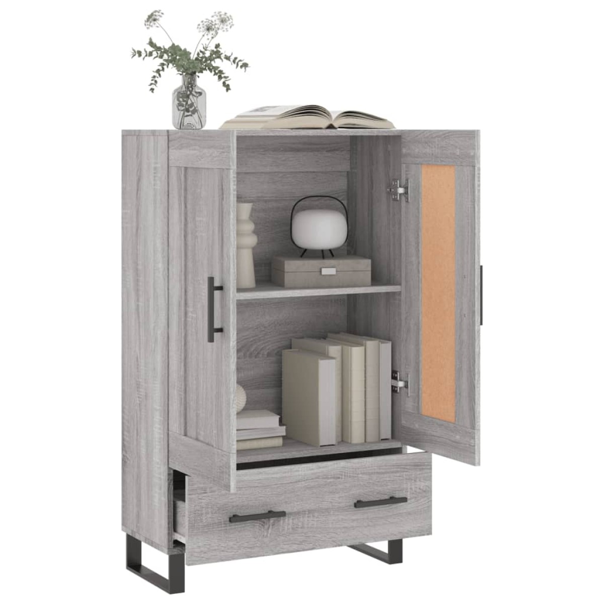 vidaXL Ντουλάπα Γκρι Sonoma 69,5 x 31 x 115 εκ. από Επεξεργασμένο Ξύλο