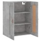 vidaXL Ντουλάπι Επιτοίχιο Γκρι Σκυροδεμ. 69,5x34x90 εκ. Επεξεργ. Ξύλο