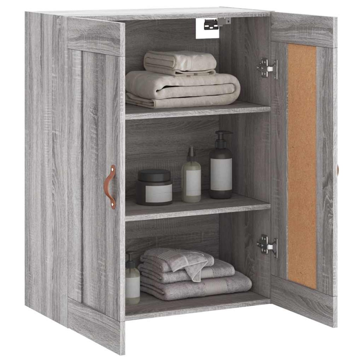 vidaXL Ντουλάπι Επιτοίχιο Γκρι Sonoma 69,5 x 34 x 90 εκ. Επεξεργ. Ξύλο