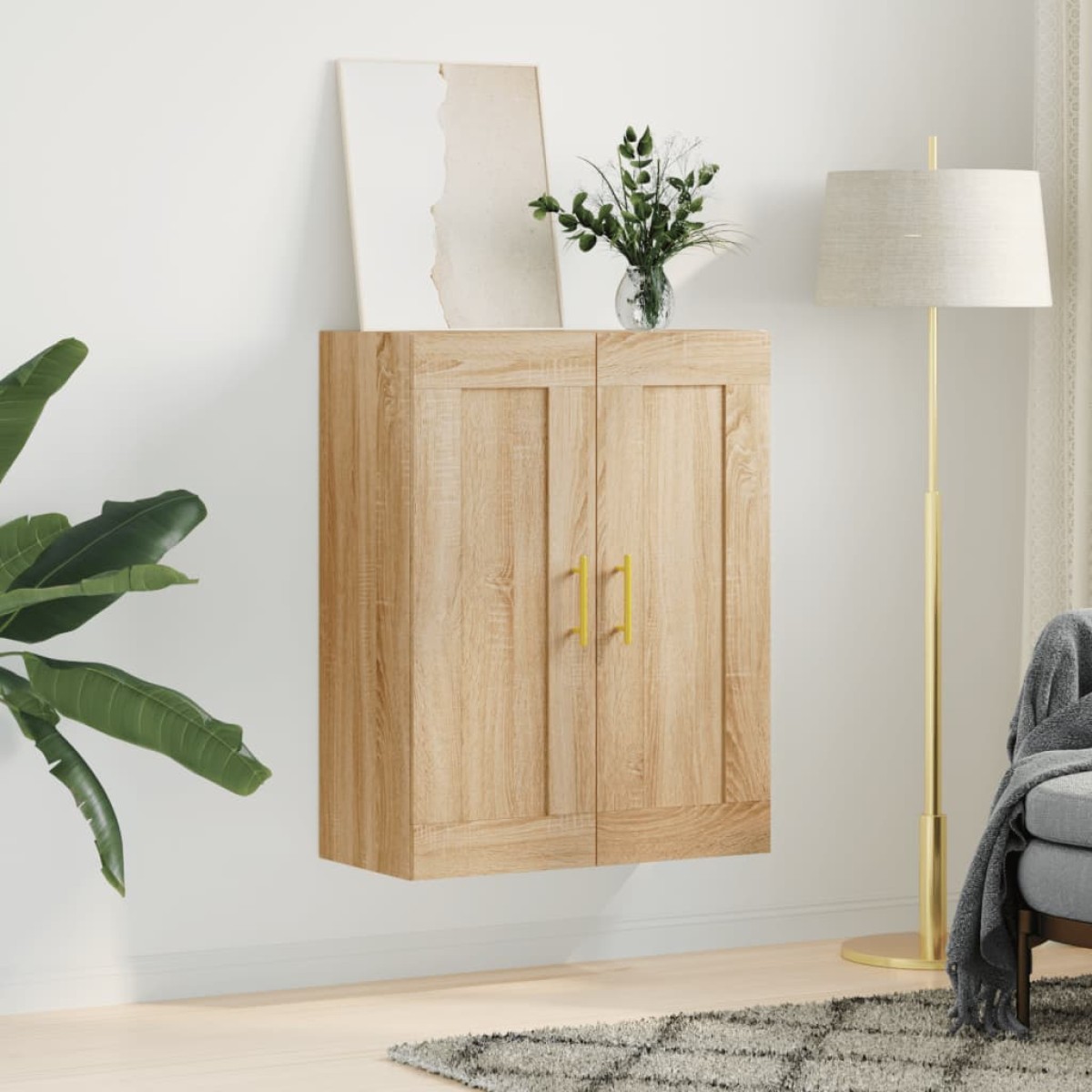 vidaXL Ντουλάπι Επιτοίχιο Sonoma Δρυς 69,5 x 34 x 90 εκ. Επεξεργ. Ξύλο