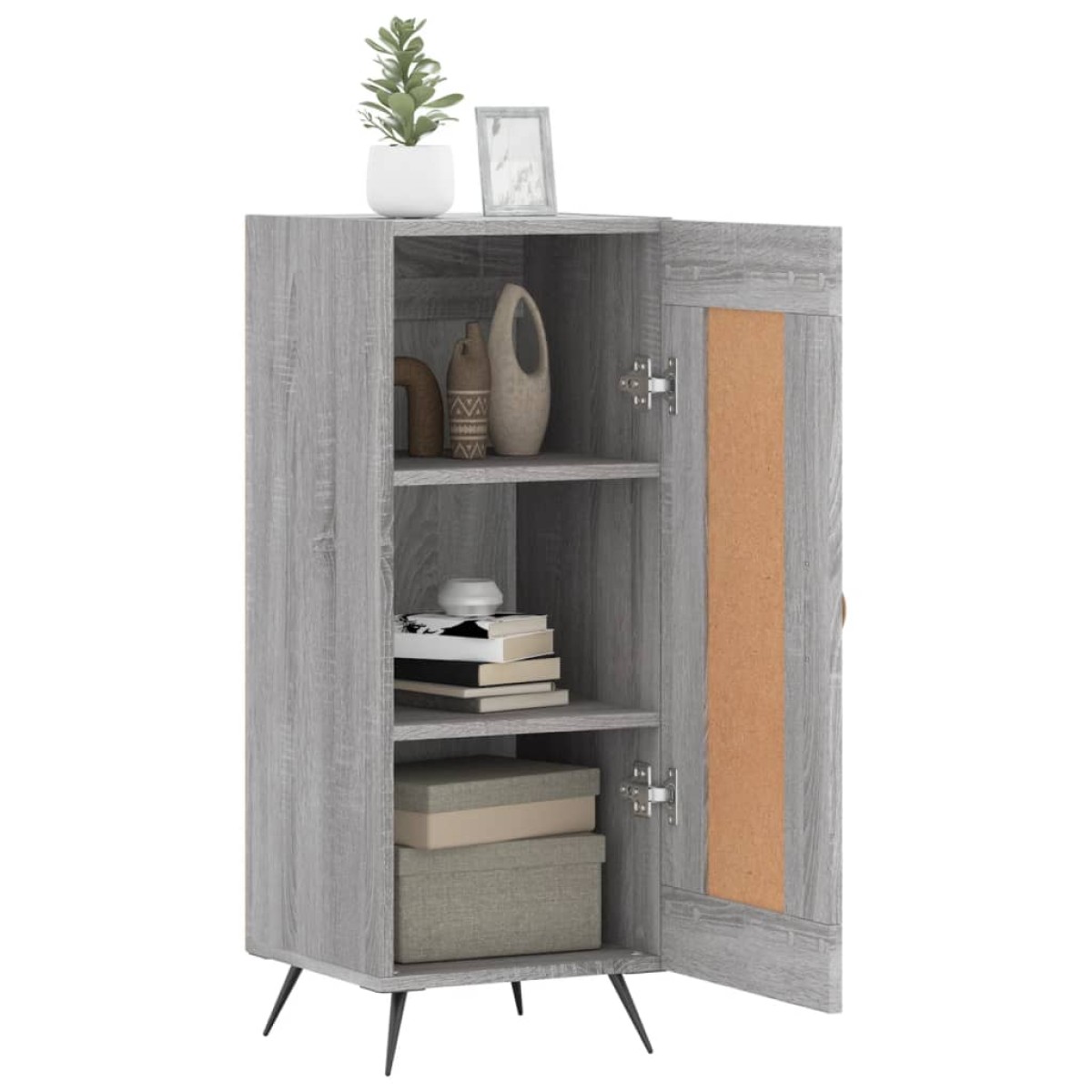 vidaXL Ντουλάπι Γκρι Sonoma 34,5x34x90 εκ. από Επεξεργασμένο Ξύλο