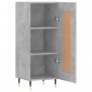 vidaXL Ντουλάπι Γκρι Σκυροδέματος 34,5x34x90 εκ. Επεξεργασμένο Ξύλο
