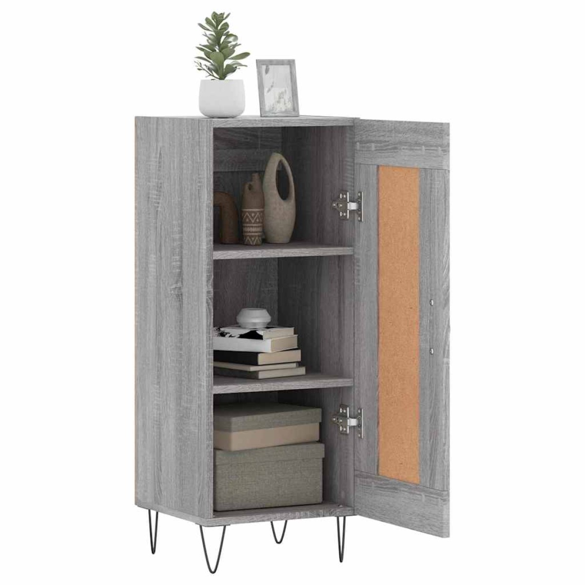vidaXL Ντουλάπι Γκρι Sonoma 34,5x34x90 εκ. από Επεξεργασμένο Ξύλο