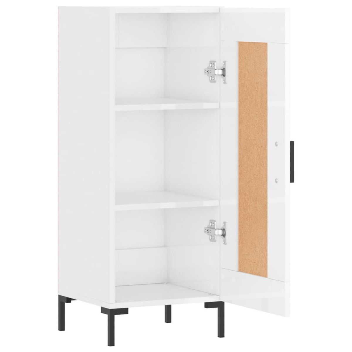 vidaXL Ντουλάπι Γυαλιστερό Λευκό 34,5x34x90 εκ. Επεξεργασμένο Ξύλο
