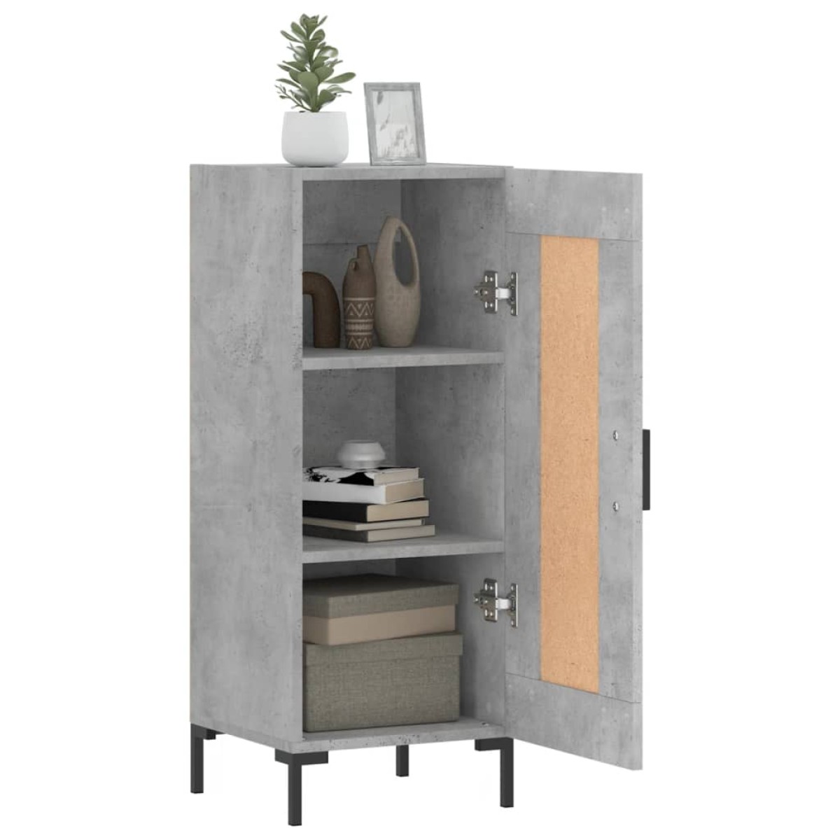 vidaXL Ντουλάπι Γκρι Σκυροδέματος 34,5x34x90 εκ. Επεξεργασμένο Ξύλο