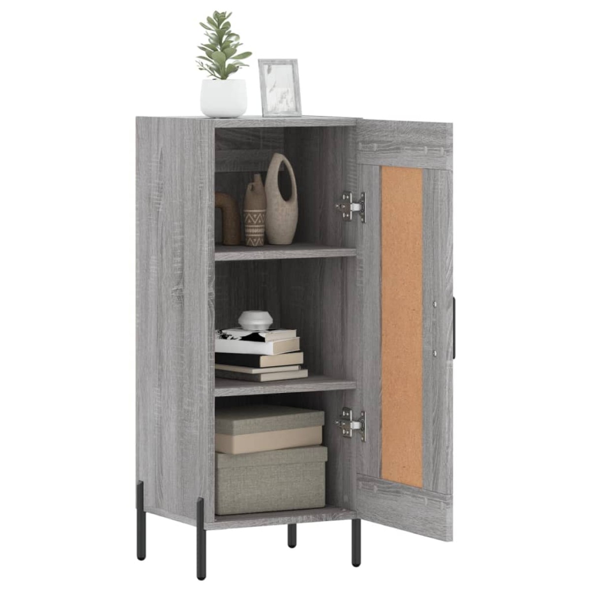 vidaXL Ντουλάπι Γκρι Sonoma 34,5x34x90 εκ. από Επεξεργασμένο Ξύλο