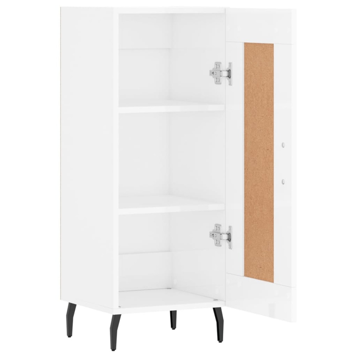 vidaXL Ντουλάπι Γυαλιστερό Λευκό 34,5x34x90 εκ. Επεξεργασμένο Ξύλο