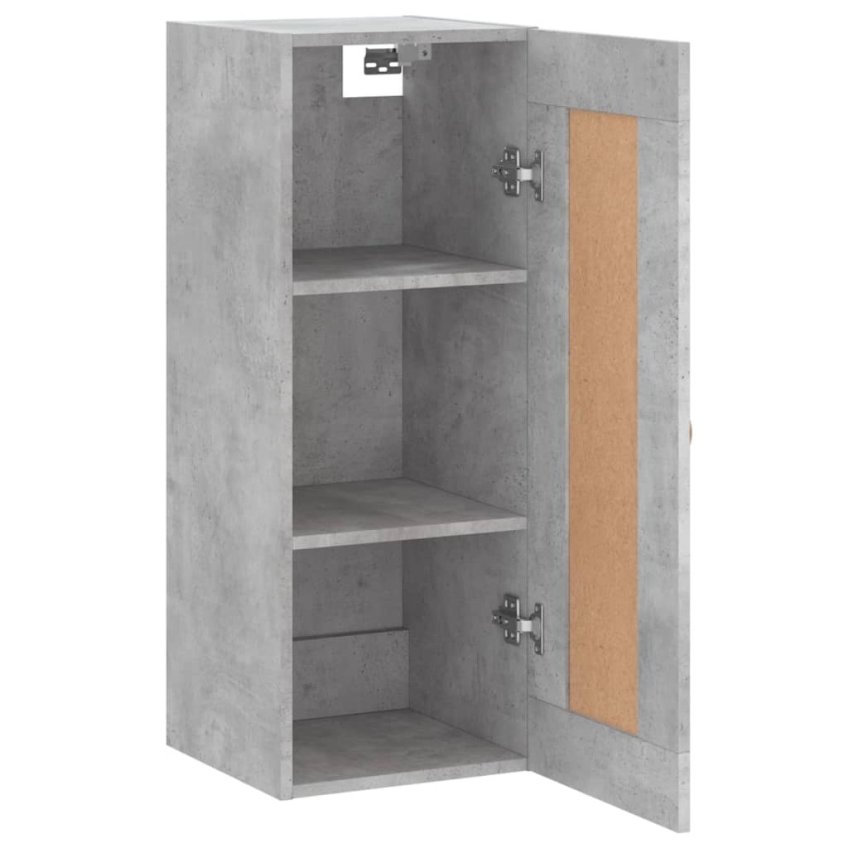 vidaXL Ντουλάπι Τοίχου Γκρι Σκυροδέματος 34,5x34x90 εκ. Επεξεργ. Ξύλο
