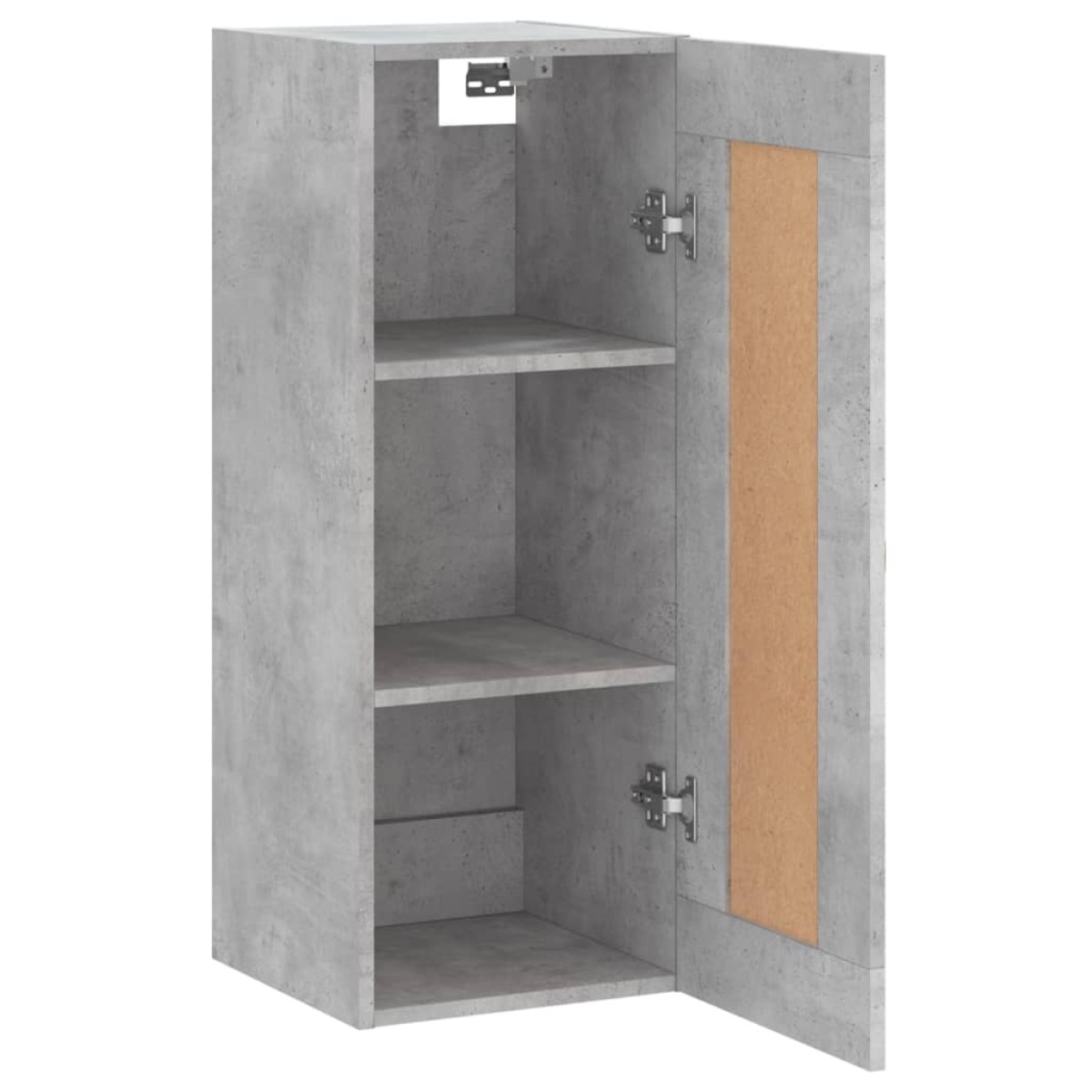 vidaXL Ντουλάπι Τοίχου Γκρι Σκυροδέματος 34,5x34x90 εκ. Επεξεργ. Ξύλο