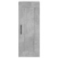 vidaXL Ντουλάπι Τοίχου Γκρι Σκυροδέματος 34,5x34x90 εκ. Επεξεργ. Ξύλο