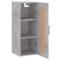 vidaXL Ντουλάπι Τοίχου Γκρι Σκυροδέματος 34,5x34x90 εκ. Επεξεργ. Ξύλο