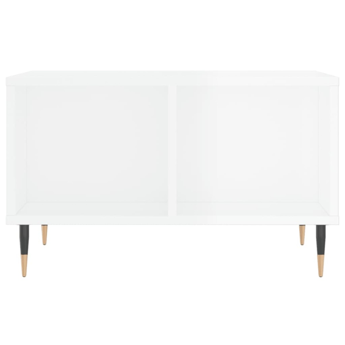 vidaXL Τραπεζάκι Σαλονιού Γυαλ. Λευκό 60x50x36,5 εκ. Επεξεργ. Ξύλο