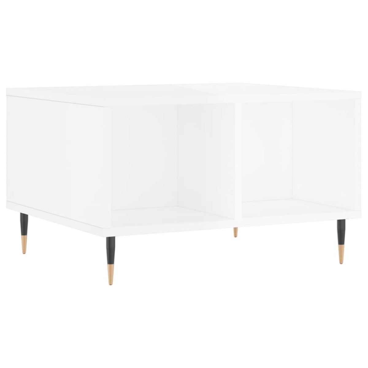 vidaXL Τραπεζάκι Σαλονιού Γυαλ. Λευκό 60x50x36,5 εκ. Επεξεργ. Ξύλο