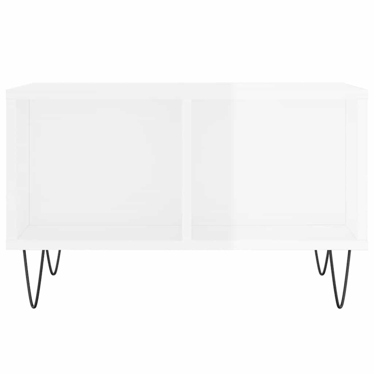 vidaXL Τραπεζάκι Σαλονιού Γυαλ. Λευκό 60x50x36,5 εκ. Επεξεργ. Ξύλο