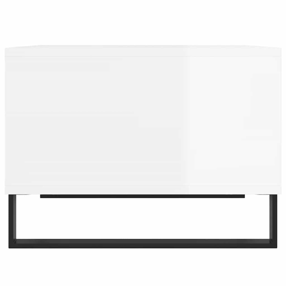vidaXL Τραπεζάκι Σαλονιού Γυαλ. Λευκό 60x50x36,5 εκ. Επεξεργ. Ξύλο