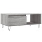 vidaXL Τραπεζάκι Σαλονιού Γκρι Sonoma 90x50x36,5εκ. Επεξεργασμένο Ξύλο