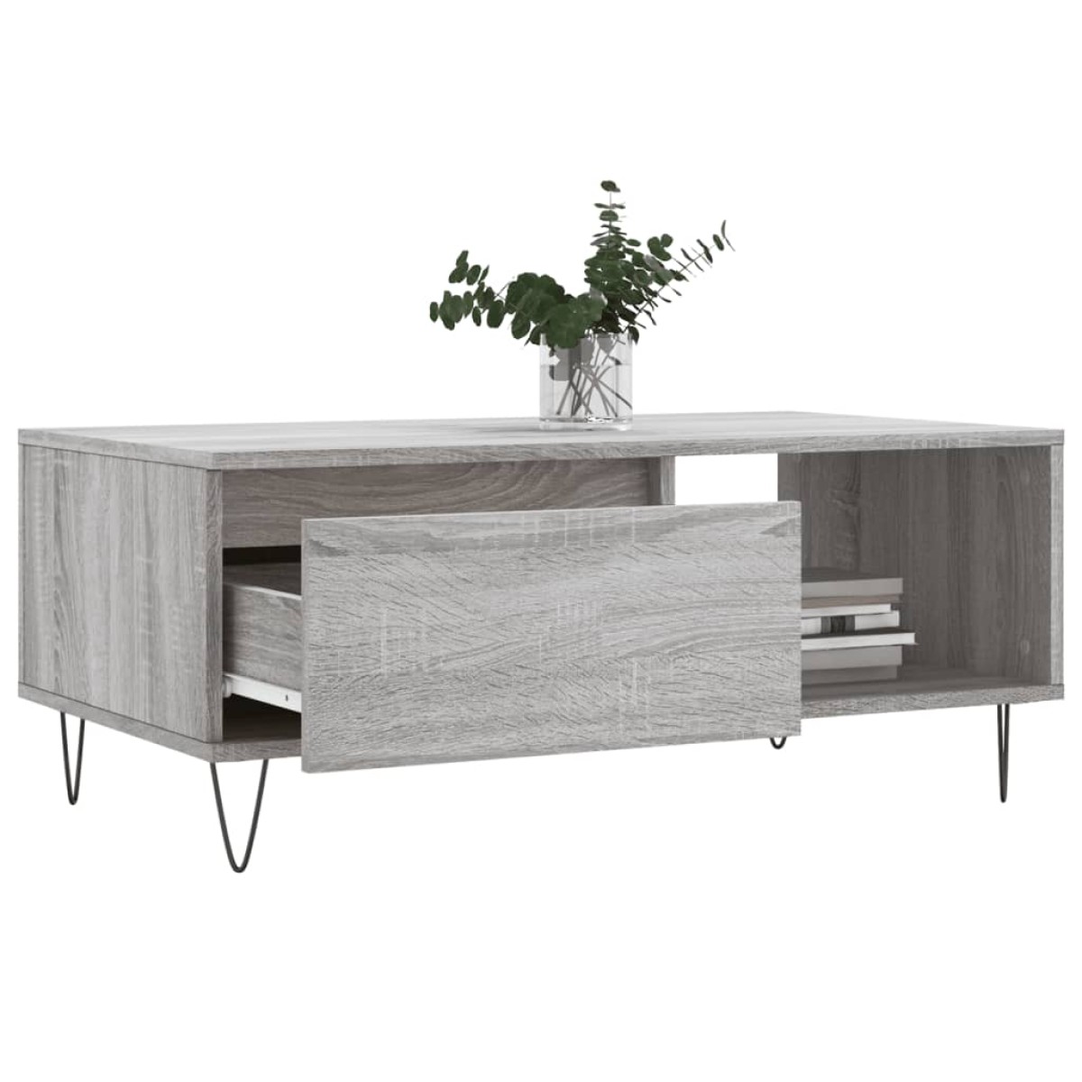 vidaXL Τραπεζάκι Σαλονιού Γκρι Sonoma 90x50x36,5εκ. Επεξεργασμένο Ξύλο