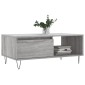 vidaXL Τραπεζάκι Σαλονιού Γκρι Sonoma 90x50x36,5εκ. Επεξεργασμένο Ξύλο