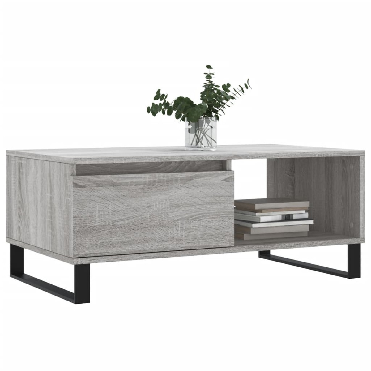 vidaXL Τραπεζάκι Σαλονιού Γκρι Sonoma 90x50x36,5εκ. Επεξεργασμένο Ξύλο