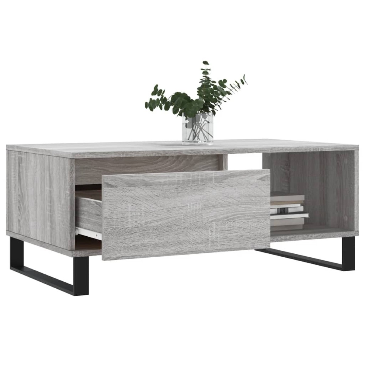 vidaXL Τραπεζάκι Σαλονιού Γκρι Sonoma 90x50x36,5εκ. Επεξεργασμένο Ξύλο