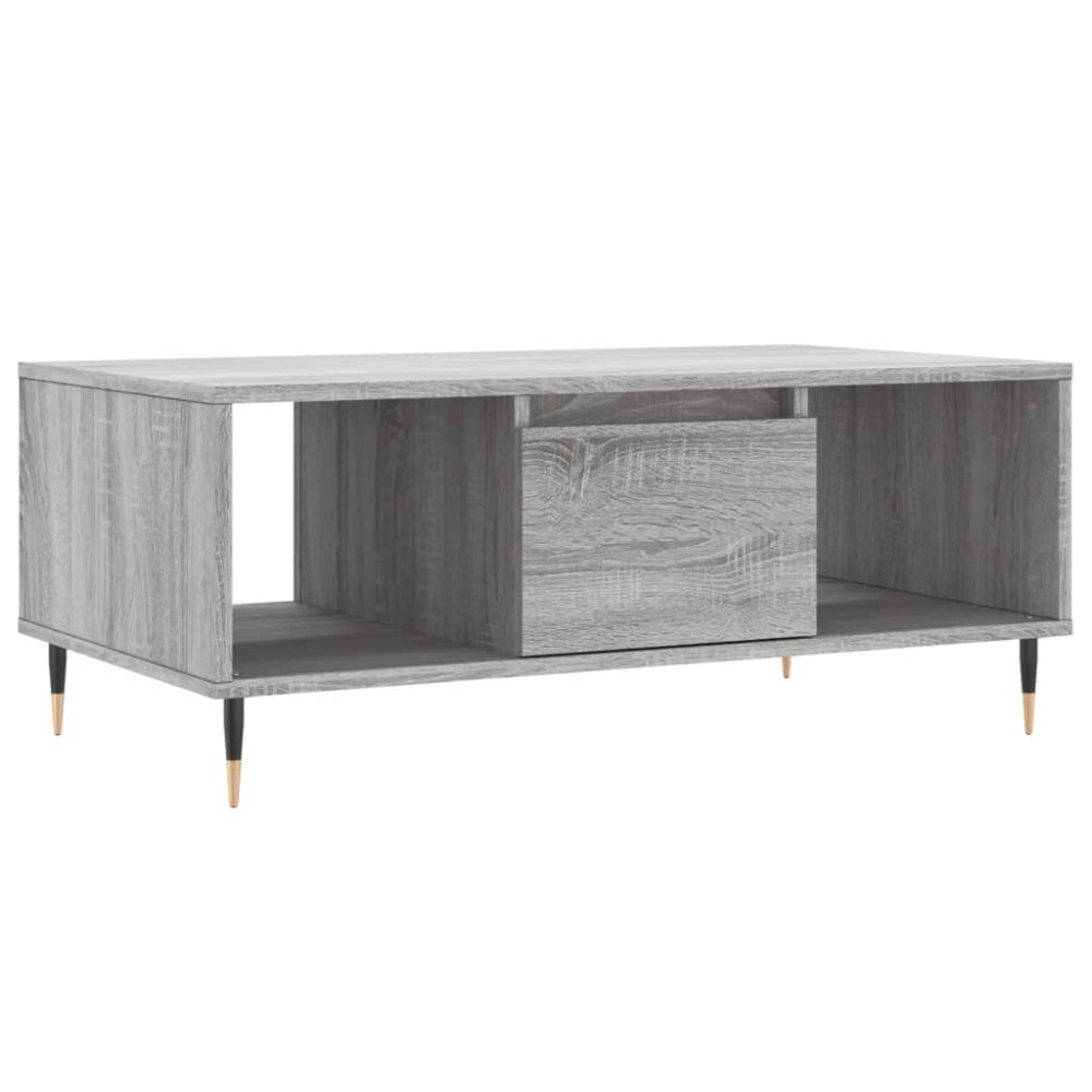 vidaXL Τραπεζάκι Σαλονιού Γκρι Sonoma 90x50x36,5εκ. Επεξεργασμένο Ξύλο