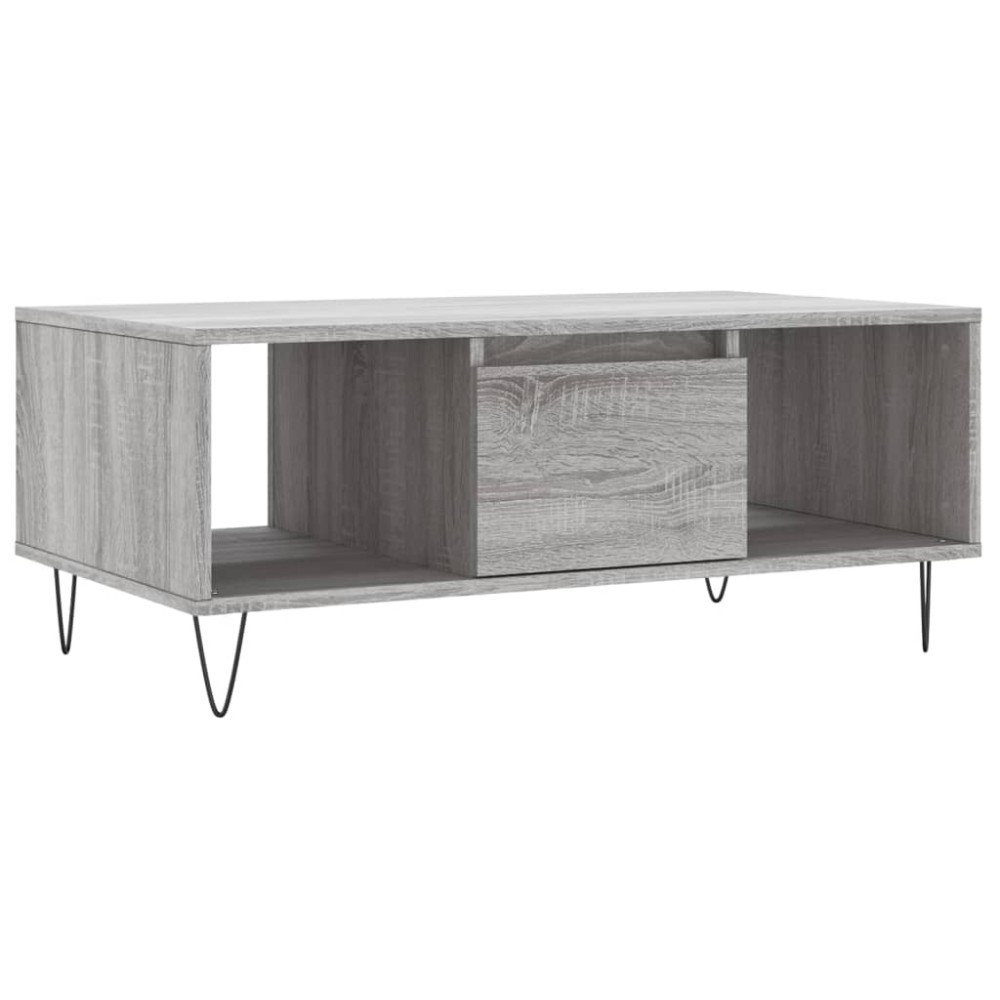 vidaXL Τραπεζάκι Σαλονιού Γκρι Sonoma 90x50x36,5εκ. Επεξεργασμένο Ξύλο