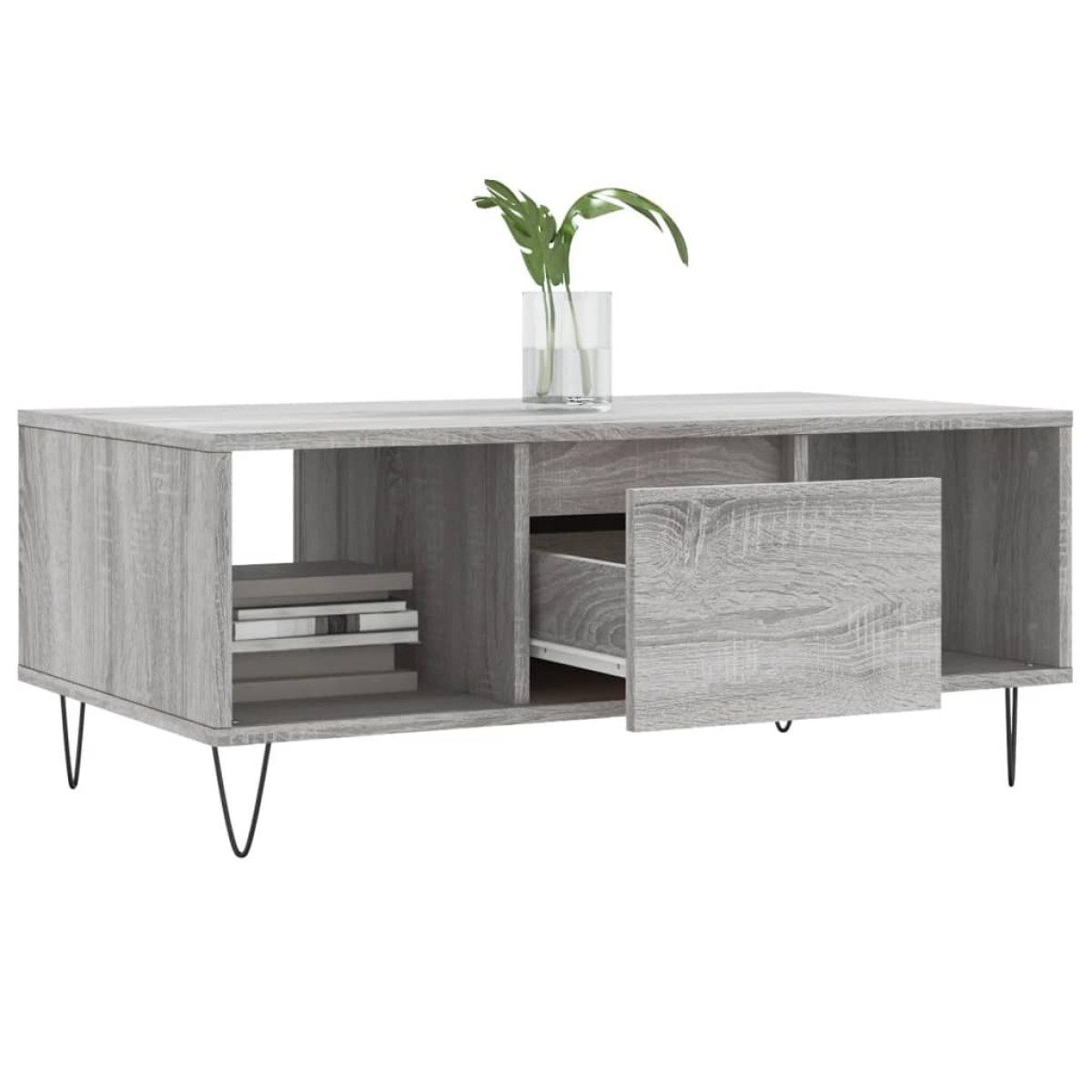 vidaXL Τραπεζάκι Σαλονιού Γκρι Sonoma 90x50x36,5εκ. Επεξεργασμένο Ξύλο