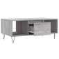 vidaXL Τραπεζάκι Σαλονιού Γκρι Sonoma 90x50x36,5εκ. Επεξεργασμένο Ξύλο