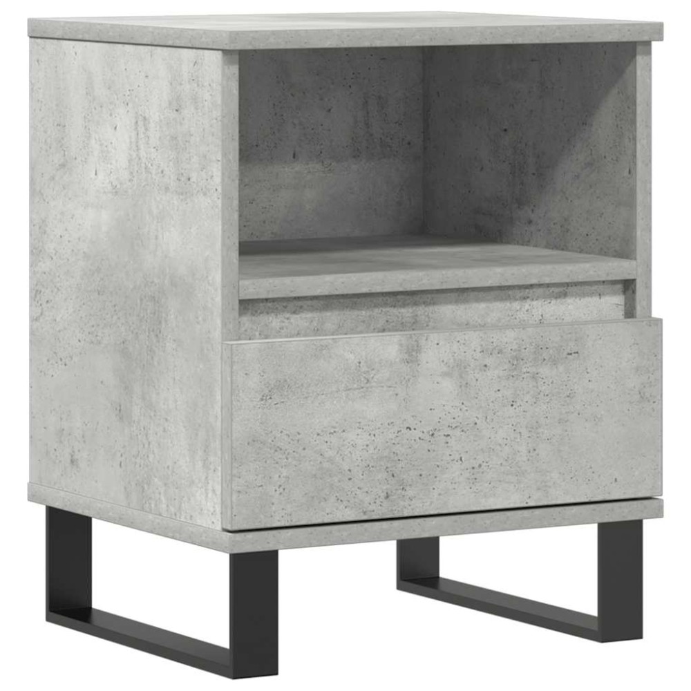 vidaXL Κομοδίνο Γκρι Σκυροδέματος 40 x 35 x 50 εκ. από Επεξεργ. Ξύλο