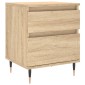 vidaXL Κομοδίνο Sonoma Δρυς 40 x 35 x 50 εκ. από Επεξεργ. Ξύλο