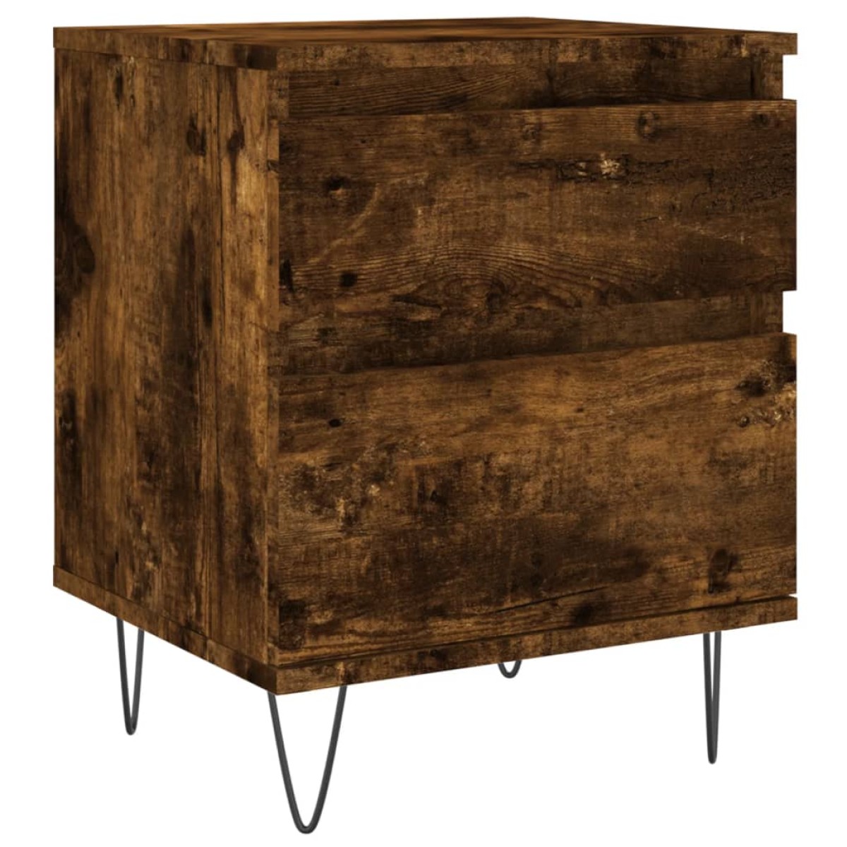 vidaXL Κομοδίνα 2 τεμ. Καπνιστή Δρυς 40 x 35 x 50 εκ. Επεξεργ. Ξύλο