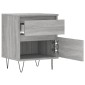 vidaXL Κομοδίνα 2 τεμ. Γκρι Sonoma 40 x 35 x 50 εκ. από Επεξεργ. Ξύλο