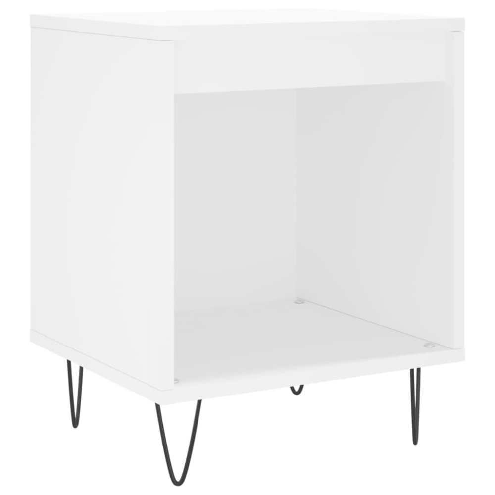 vidaXL Κομοδίνο Λευκό 40 x 35 x 50 εκ. από Επεξεργασμένο Ξύλο