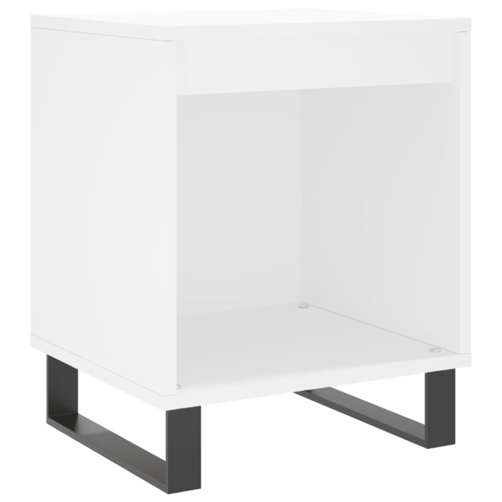 vidaXL Κομοδίνο Λευκό 40 x 35 x 50 εκ. από Επεξεργασμένο Ξύλο