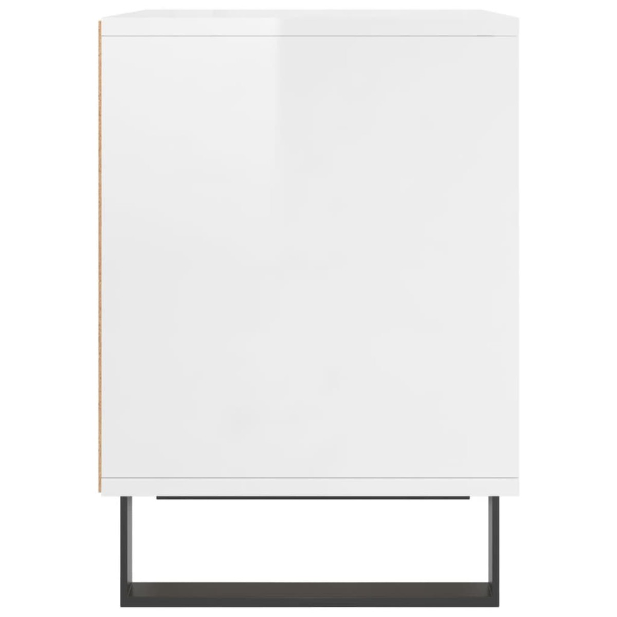 vidaXL Κομοδίνα 2 τεμ. Γυαλ. Λευκό 40 x 35 x 50 εκ. Επεξεργασμένο Ξύλο