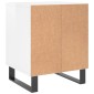 vidaXL Κομοδίνα 2 τεμ. Γυαλ. Λευκό 40 x 35 x 50 εκ. Επεξεργασμένο Ξύλο