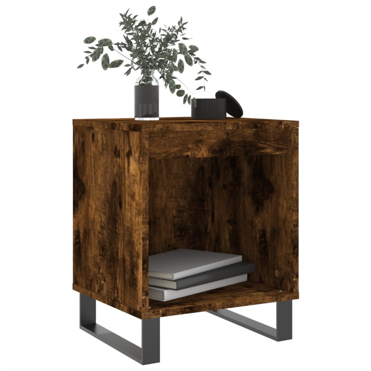 vidaXL Κομοδίνα 2 τεμ. Καπνιστή Δρυς 40 x 35 x 50 εκ. Επεξεργ. Ξύλο
