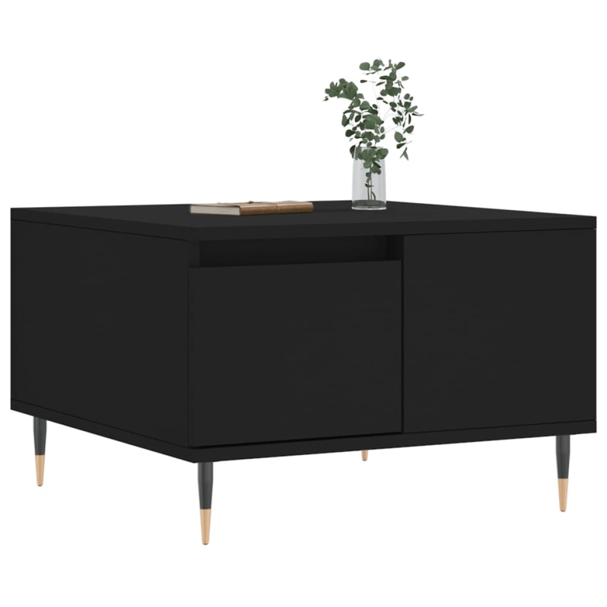 vidaXL Τραπεζάκι Σαλονιού Μαύρο 55x55x36,5 εκ. από Επεξεργασμένο Ξύλο