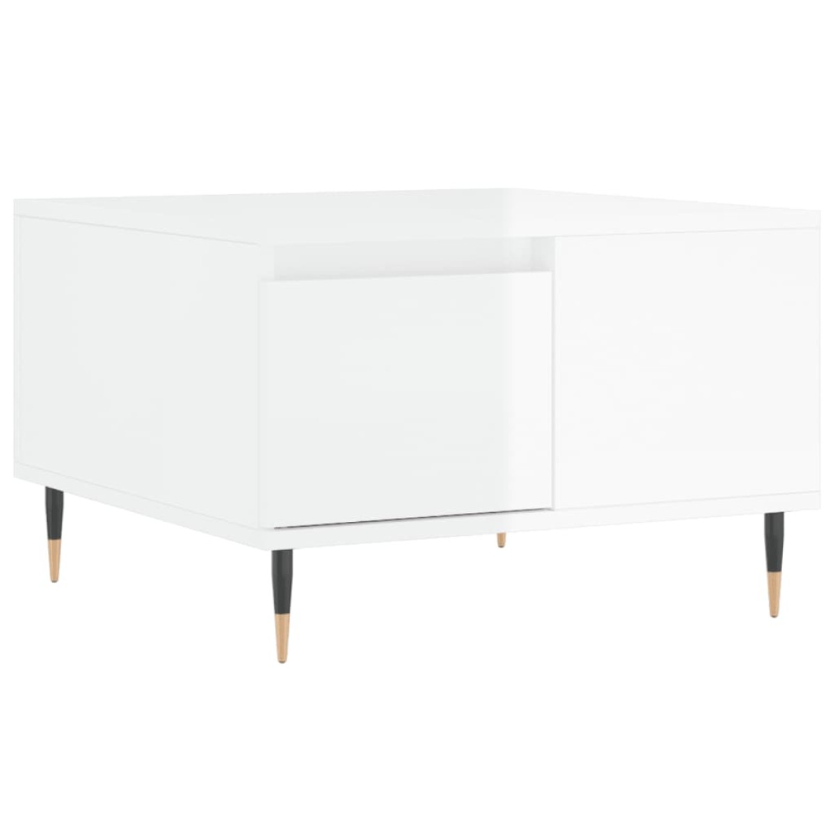 vidaXL Τραπεζάκι Σαλονιού Γυαλ. Λευκό 55x55x36,5 εκ. Επεξεργ. Ξύλο