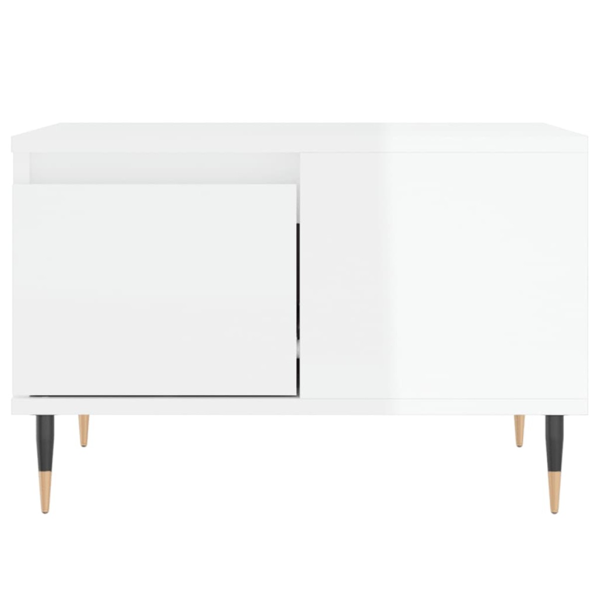 vidaXL Τραπεζάκι Σαλονιού Γυαλ. Λευκό 55x55x36,5 εκ. Επεξεργ. Ξύλο