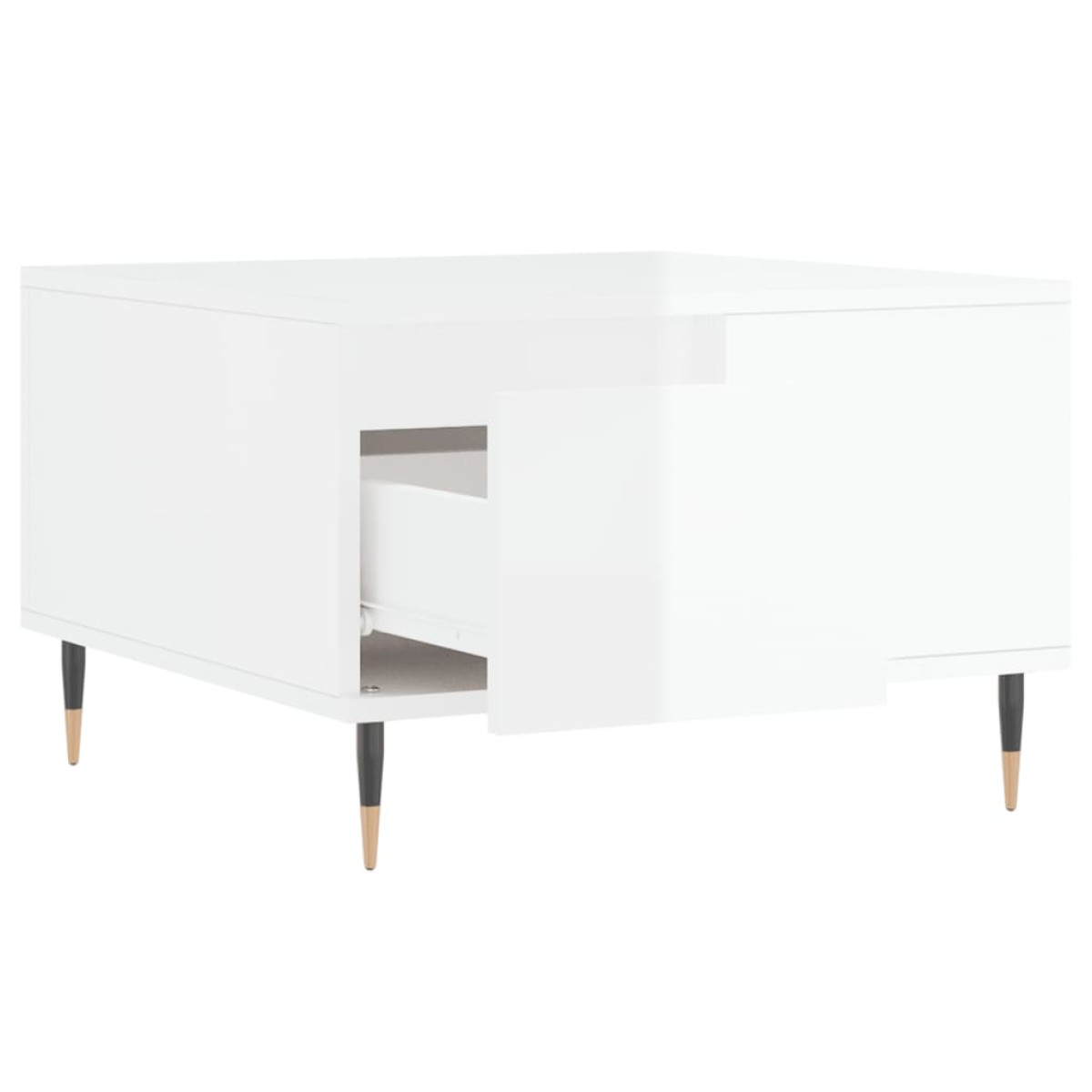 vidaXL Τραπεζάκι Σαλονιού Γυαλ. Λευκό 55x55x36,5 εκ. Επεξεργ. Ξύλο