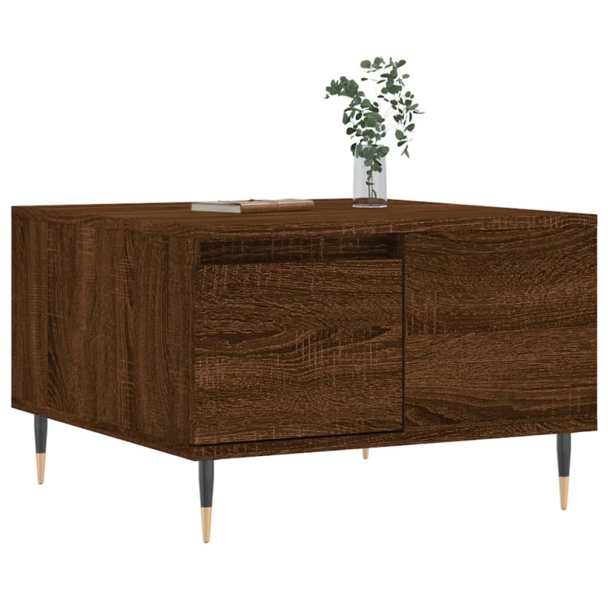 vidaXL Τραπεζάκι Σαλονιού Καφέ Δρυς 55x55x36,5 εκ. Επεξεργασμένο Ξύλο