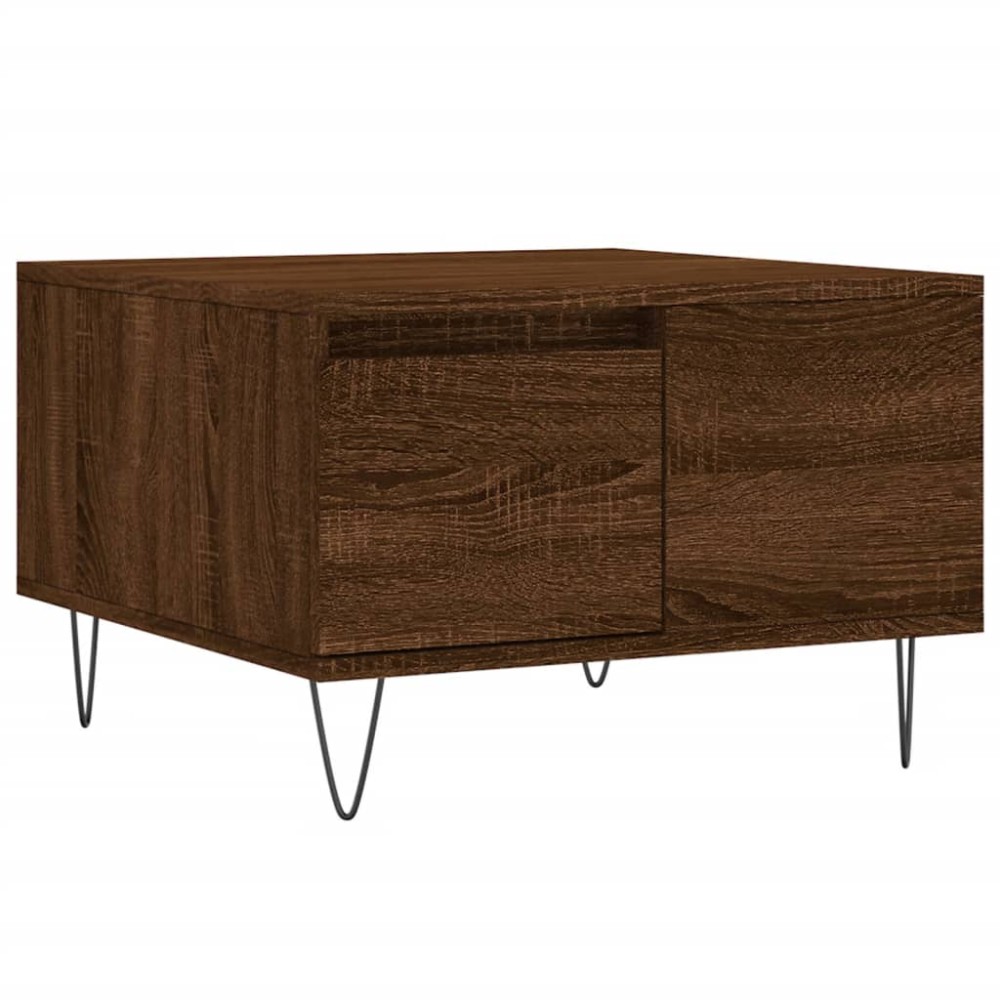 vidaXL Τραπεζάκι Σαλονιού Καφέ Δρυς 55x55x36,5 εκ. Επεξεργασμένο Ξύλο
