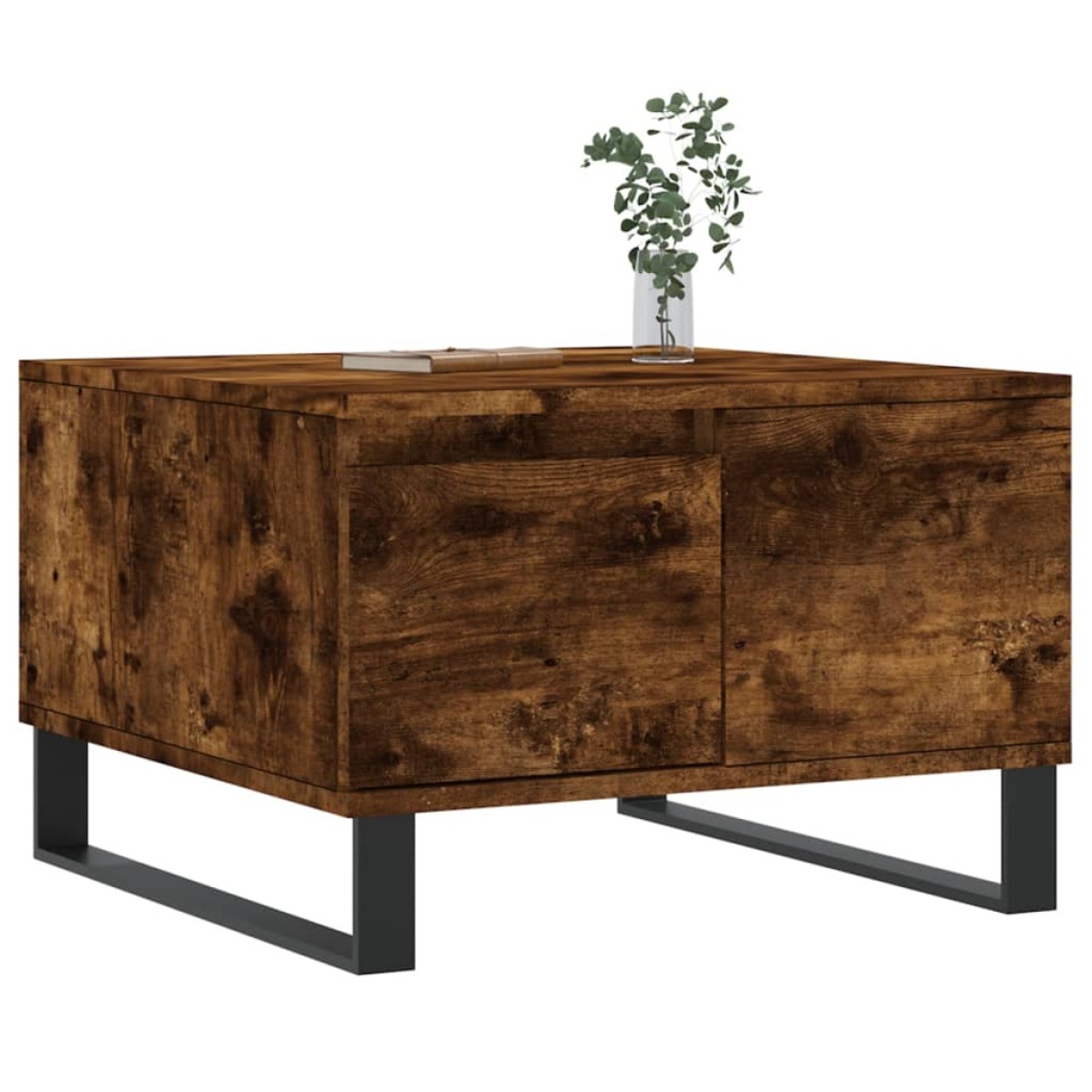 vidaXL Τραπεζάκι Σαλονιού Καπνιστή Δρυς 55x55x36,5εκ. Επεξεργασμ. Ξύλο