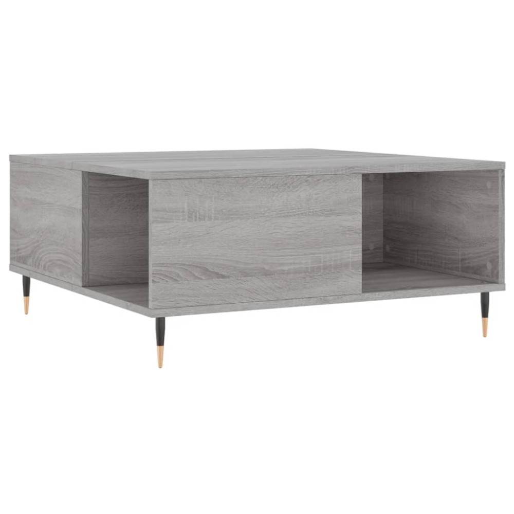 vidaXL Τραπεζάκι Σαλονιού Γκρι Sonoma 80x80x36,5εκ. Επεξεργασμένο Ξύλο