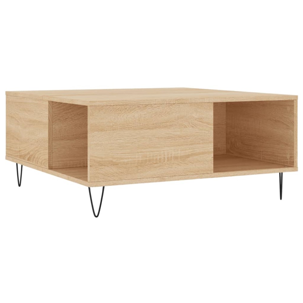 vidaXL Τραπεζάκι Σαλονιού Sonoma Δρυς 80x80x36,5 εκ. Επεξεργασμ. Ξύλο