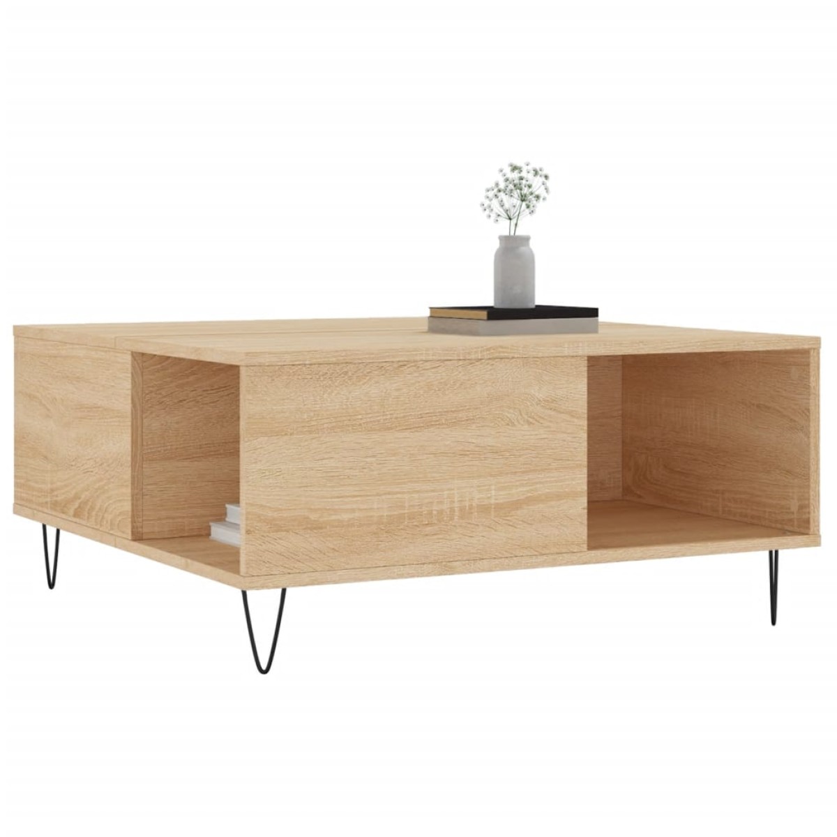 vidaXL Τραπεζάκι Σαλονιού Sonoma Δρυς 80x80x36,5 εκ. Επεξεργασμ. Ξύλο