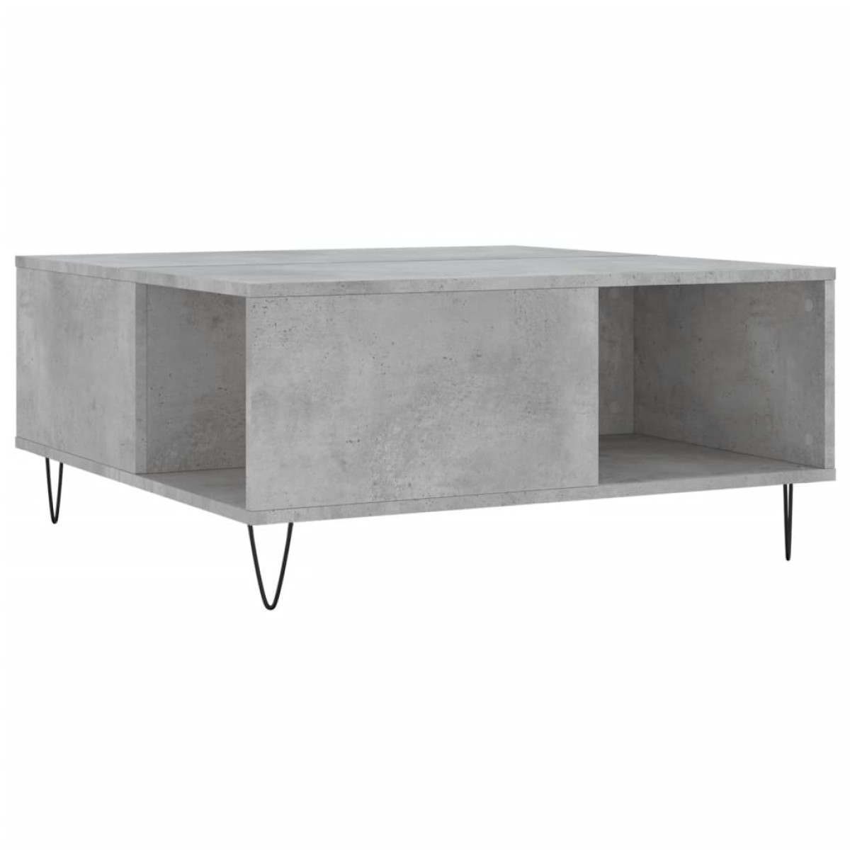 vidaXL Τραπεζάκι Σαλονιού Γκρι Σκυροδ. 80x80x36,5 εκ. Επεξεργ. Ξύλο